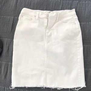 JCrew white denim skirt sz 26 GUC